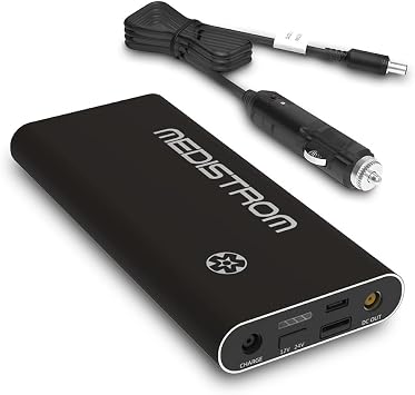 Pilot Flex 98Wh CPAP Battery Backup Power w/Car Charger for 12V & 24V CPAP | Includes Car Charger, Lightweight 1.2lb, TSA & FAA Approved, Up to 16Hr Runtime, Travel & Camping, Sleep Apnea, Portable