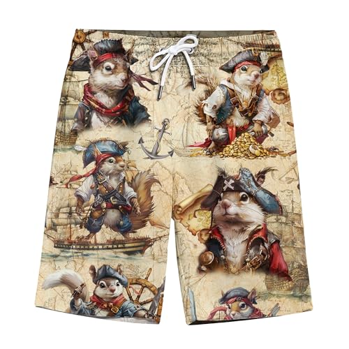 ACEPrints Funny Hawaiian Shorts for Men Casual Shorts Men Retro Hawaiian Mens Shorts Swim Shorts for Men Mens Swim Trunks