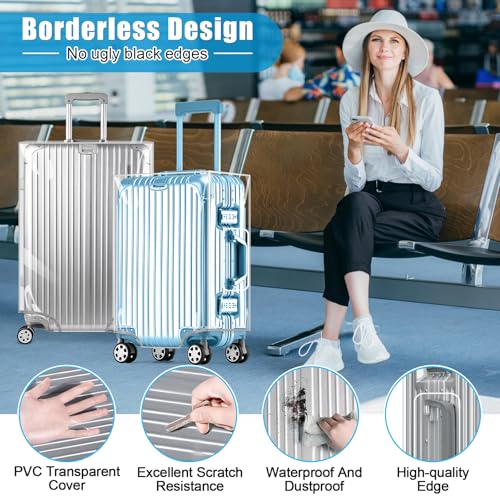 Yotako Clear PVC Suitcase Cover Tough Protector, 28 Inch Luggage Covers for Wheeled Suitcase 28" by Yotako - Used condition - Image 6