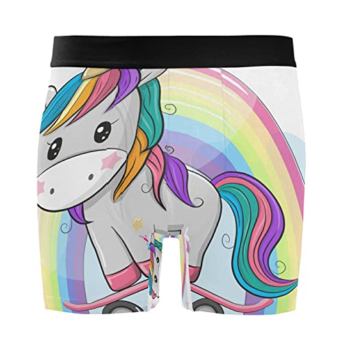 Bóxer para hombre elástico y ultra suave calzoncillos de unicornio premium