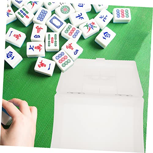 Grand panier de rangement mah-jong avec structure blanche compacte - 3