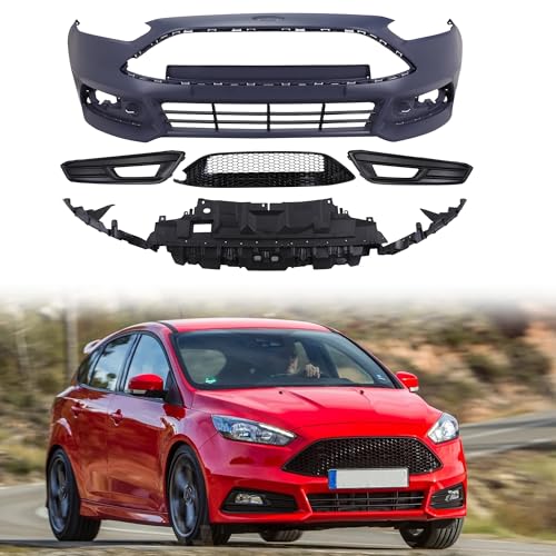 Front Bumper Cover Set New Replacement Compatible with Ford Focus ST 2015-2018 Bumper Cover of Accessory Prime Part