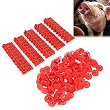 Bauernhoftier-Ohrmarke, Geflügel- und Viehbedarf, Ohrmarke, Bauernhoftier-Indentifikationskarte, Ziegenohr-Etikett, 100 Stück, Ziegenohrmarke, verblasst nicht für den Bauernhof für das Leben