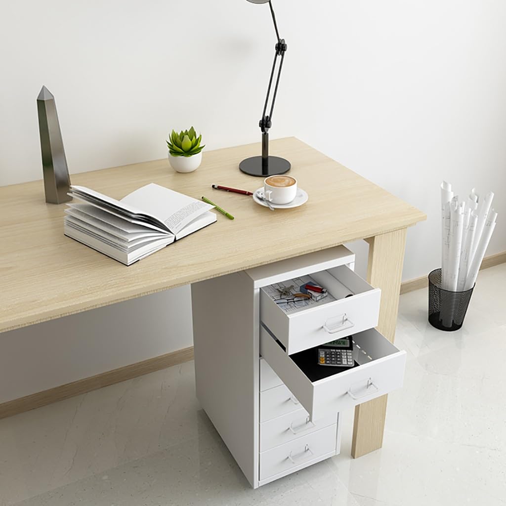 Classeur de bureau en métal sur 4 roulettes – Solution de rangement mobile durable pour la maison, le bureau, l'atelier et l'étude – Organiseur de documents polyvalent avec maniabilité facile