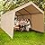 Abba Patio Carport 10×20, Large Portable Garage, All-Season Carport with Roll-up Ventilated Windows and Removable Sidewalls, Waterproof UV Resistant for Cars Vehicles Trucks Boats, 8 Legs, Beige