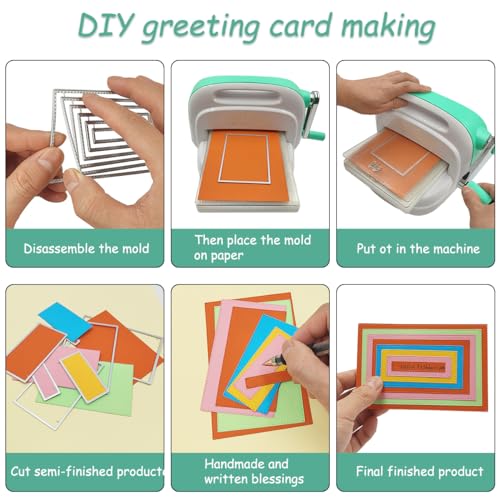 SENHAI 8 Pcs Metal Cutting Dies Flower Round Assorted Shapes Polygon Embossing Tools for Card Making Album Scrapbooking - Thumbnail 5