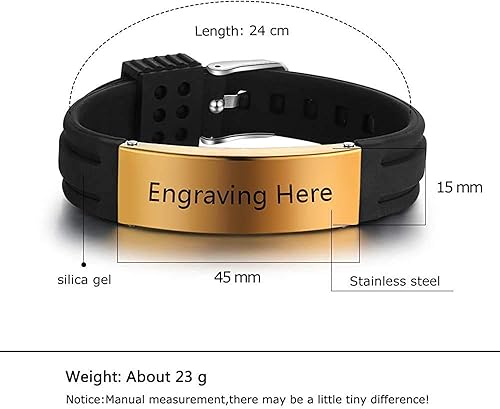 Miniatura 2 de Pulseras de alerta médica personalizadas para mujeres y hombres, pulseras médicas ajustables de silicona, pulseras médicas personalizadas