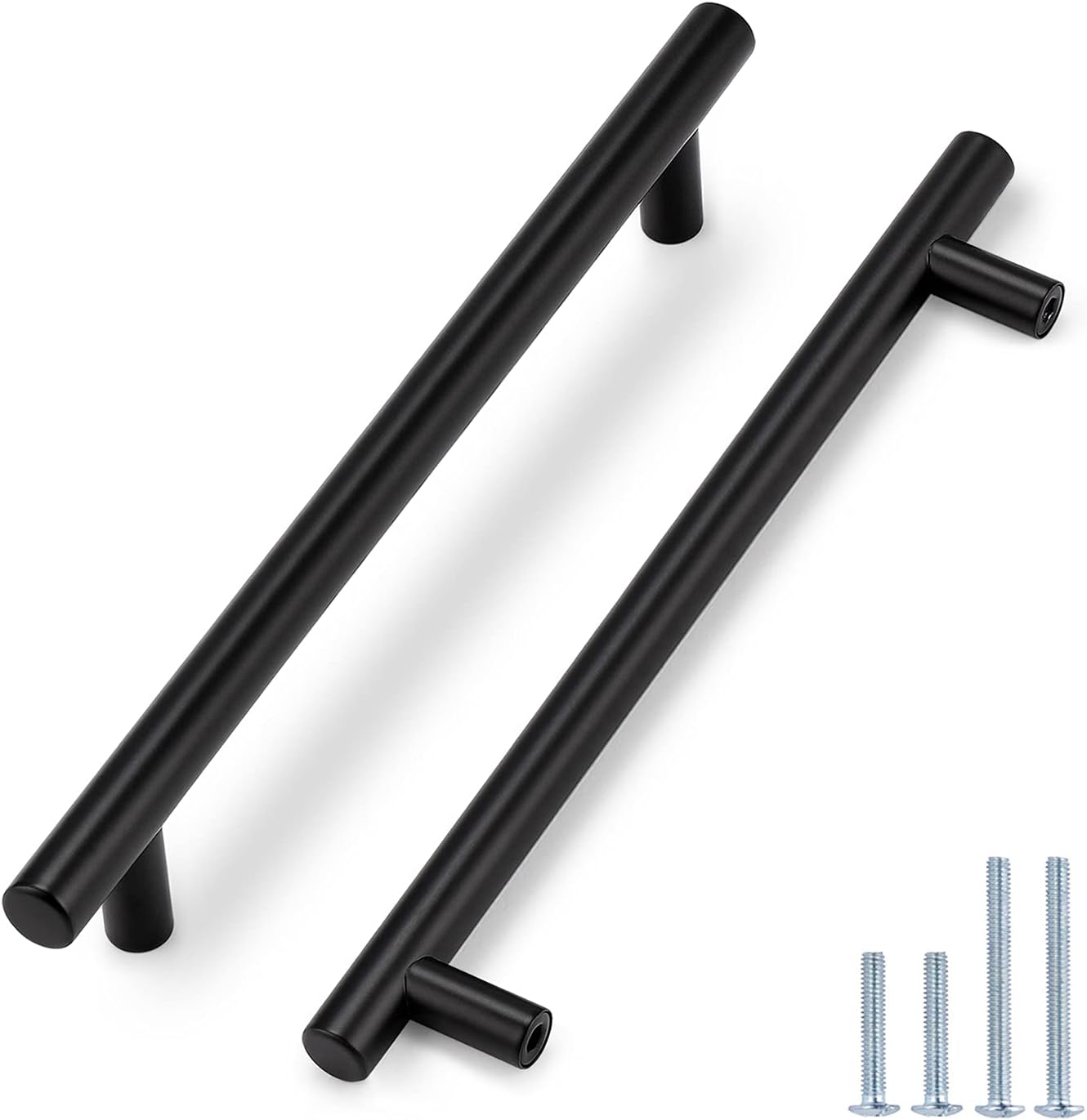 Probrico (45 Pack Black Cabinet Pulls 2-1/2" Hole Centers Kitchen Cabinet Handles, Black Stainless Steel Modern Hardware for Drawer Closet Dresser Kitchen Cupboard