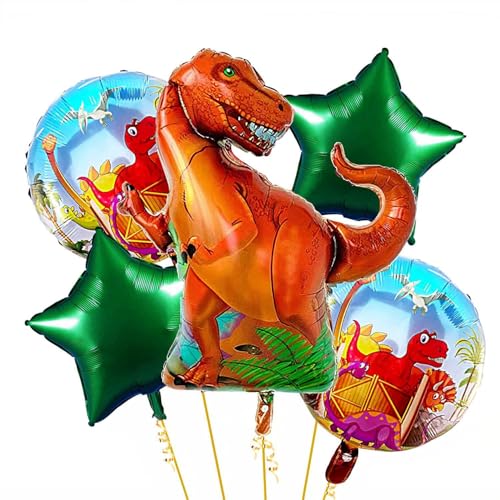 Image of Party Propz Dinosaur Theme Birthday Decorations - 41Pcs Dinosaur Birthday Banner Decoration Kit with Balloons for Kids(Cardstock, Latex)