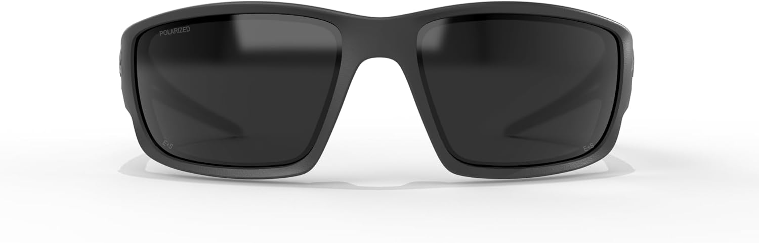 EDGE Kazbek Wrap-Around Safety Glasses, Anti-Scratch, Non-Slip, UV 400, Military Grade, ANSI/ISEA & MCEPS Compliant (Black, Polarized Smoke) - Image 2