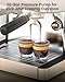 (2025 Upgrade)20 Bar Espresso Machine with Built-in Anti-Clog Coffee Grinder, Expresso Coffee Machines with Milk Steam Wand/Frother/Tamping Tools,Espresso Maker with Grinder for Lattes-Charcoal
