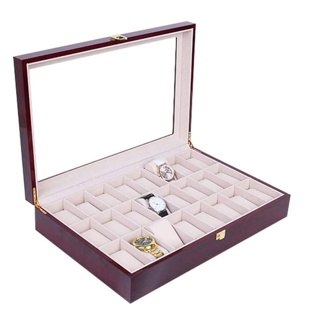 Noctvm A Watch Organizer Watch Holder Watch Box 24 Slots Watch Display Storage Box Watch Box Watch Storage Box Wooden Watch Box Watch Case Watch Stand