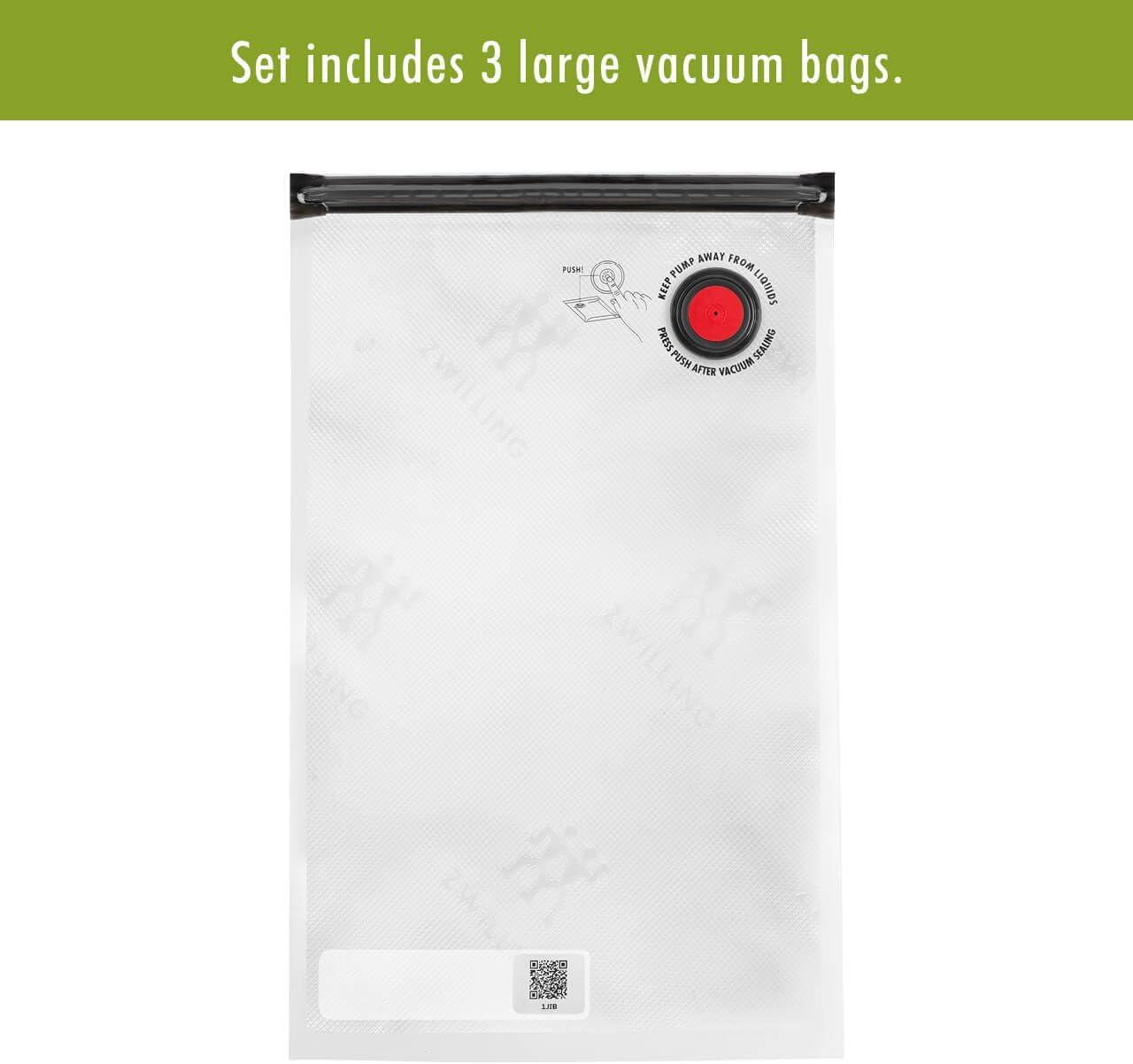 ZWILLING Fresh & Save 3-pc Vacuum Sealer Bags, Sous Vide Bags, Meal Prep - Large (Set of 3) - Image 13