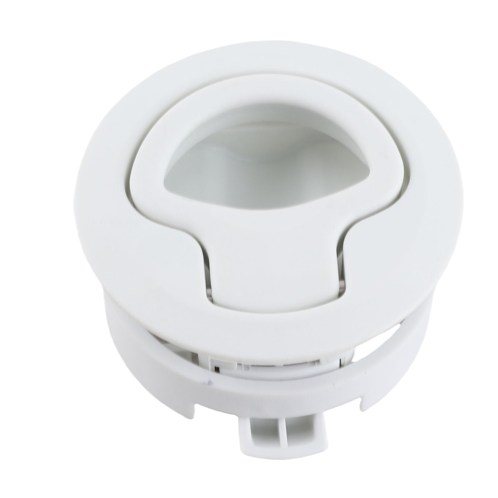 Hatch Latch Lock, Plastic Flush Pull Hatch Latch Slam Latch for RV Marine Boat RV(white)