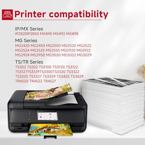 Image of 243xl 244xl Ink Cartridge Compatible Replacement for Canon Ink 243 244 XL PG-243 CL-244 245 246 XL for TR4520 MG2522 TR4522 TS3320 TS3120 TS202 MX492 MG2922 MG3020 Printer (2-Pack Combo black color)