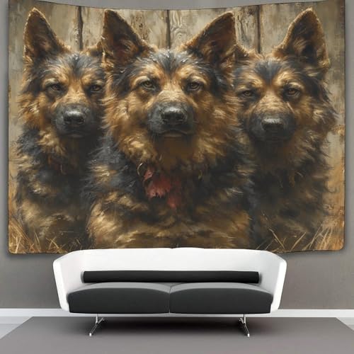 Art mural berger allemand 3D grande tenture en tissu pour sublimer votre salon
