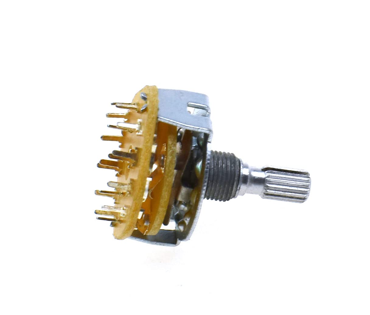 2PCS RS25 Band switch 2P4T 2P5T 2P6T 3P3T 3P4T Mount Rotary Switch Selector Band 2 Pole 5 Position Knob Switch Band Switches (2P5T)