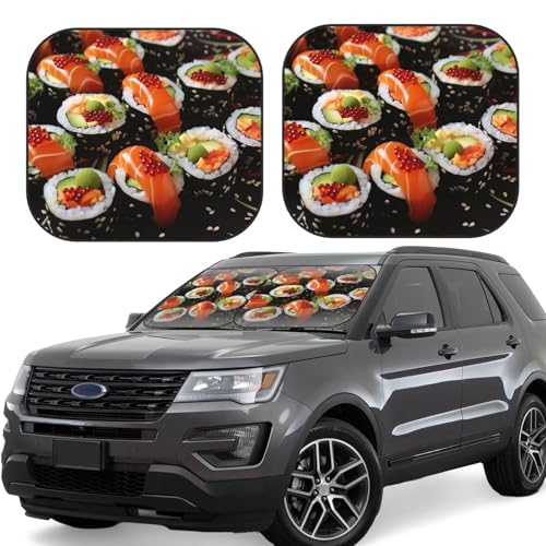 Pare-soleil voiture pliable anti-UV sushi pour pare-brise auto