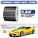 Spurtar Carbon Fiber Wrap Black Vinyl Wrap for Cars, 2 Inch x 20 ft Universal Chrome Delete Dry Carbon Fiber Tape Car Door Edge Guards Vehicle Detailing Tape Overlay Vehicle Exterior Accessories