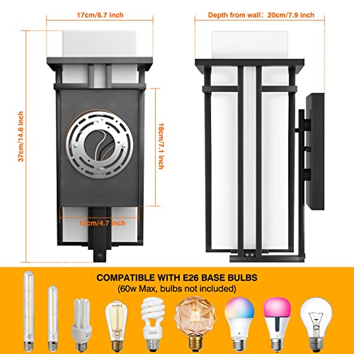 Outdoor-Lighting-Fixtures-Wall-Mount-Outdoor-Wall-Lights-Modern-with-Frosted-Glass-Aluminum-Exterior-Light-for-House-Outdoor-Wall-Lantern-for-Garage-Porch-Carriage-Patio-146H-1-pc Outdoor Lighting Fixtures Wall Mount Outdoor Wall Lights Modern with Frosted Glass Aluminum Exterior Light for House Outdoor Wall Lantern for Garage Porch Carriage Patio 146H 1 pc