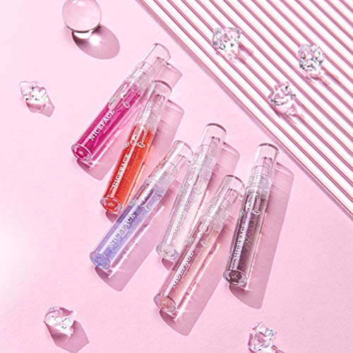 Saibinuo 6pcs Waterproof Long Lasting Moisturizing Glitter Lip Gloss Lip gloss makeup lip glaze not easy to fade moisturizing very suitable for beginners professionals