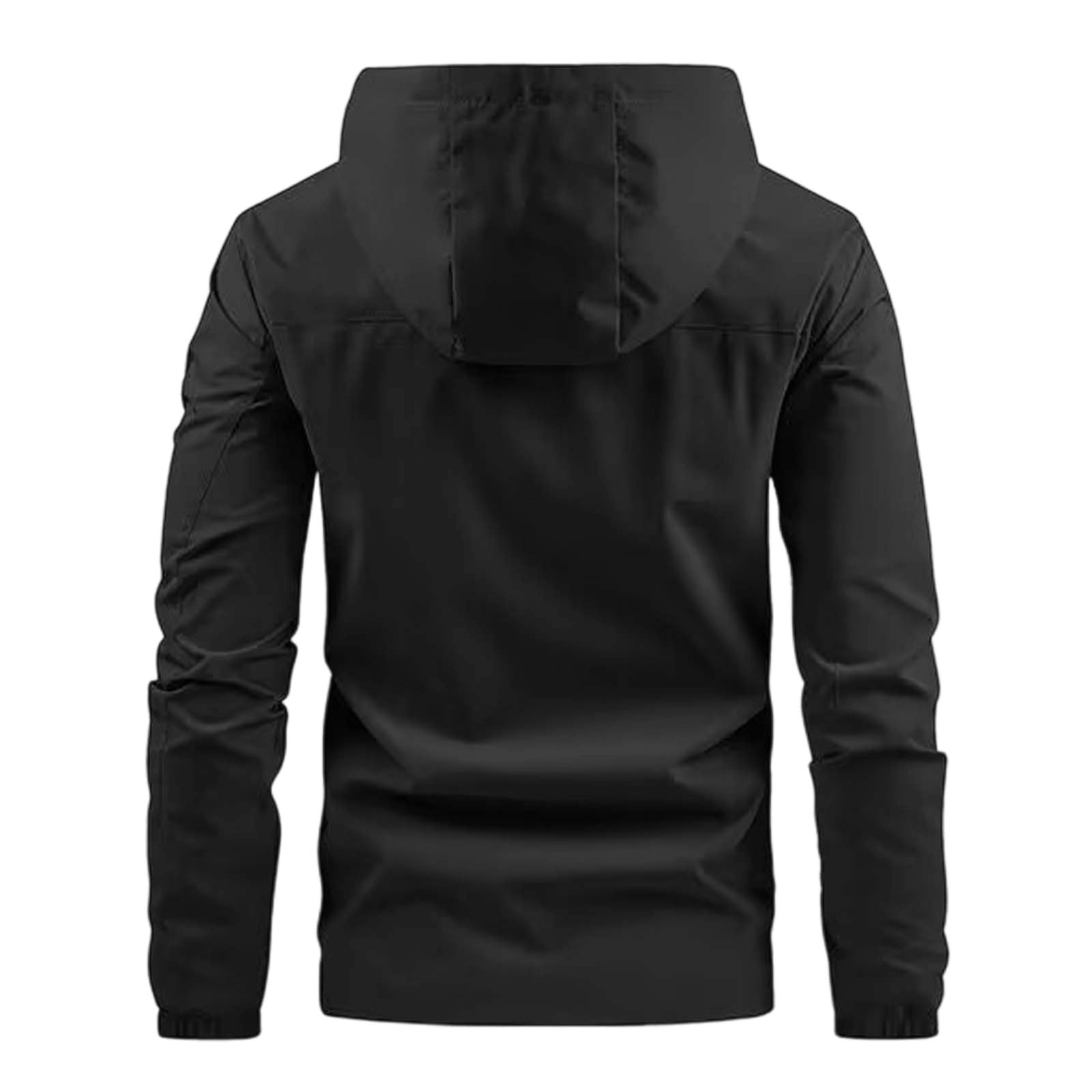Chubasquero para bicicleta para hombre, transpirable, ligero, con capucha, cortavientos, chaqueta militar, chaqueta de ocio, chaqueta de senderismo, chaqueta funcional con cremallera