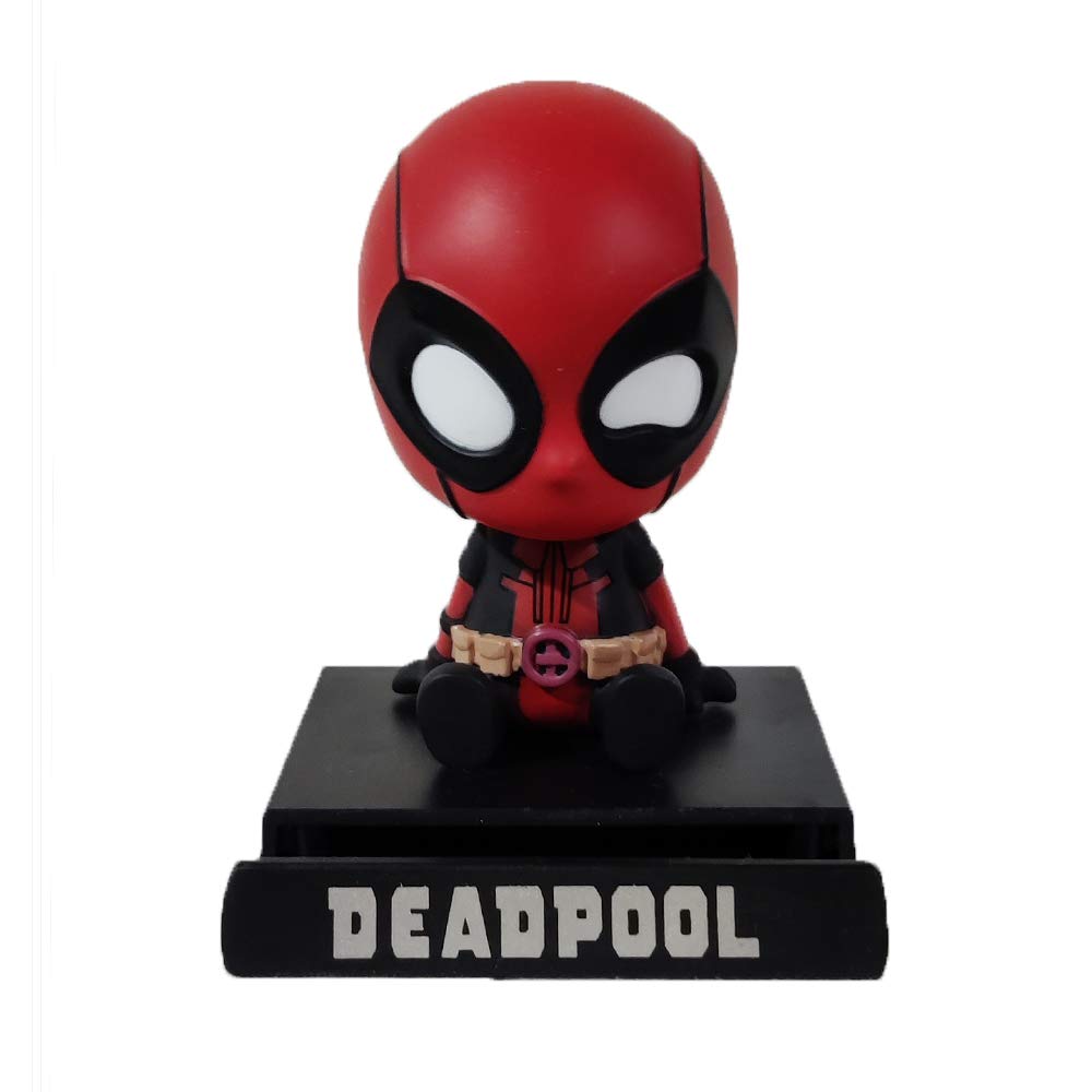 Harshad Super Hero Deadpool Bobblehead with Mobile Holder for Car Dashboard and Office Desk