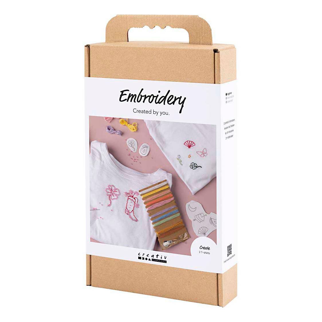 Creativ Company Kit de broderie pour t-shirt blanc DIY mode