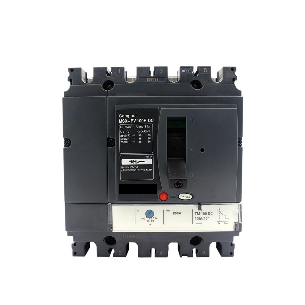 POWTAXBJGD 4P FourPoles Breaking Capacity 36kA Adjustable 100A MSX-PV100F Photovoltaic 1000VDC Moulded Case Circuit Breaker