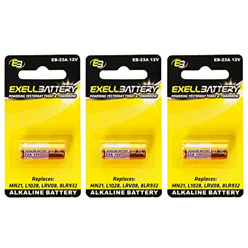 3X Alkaline 12V Battery Replaces 1811A 23A 8F10R 8Lr32 8Lr932 A21 A23 Bat012 E23A El12 Gp23A K23A L1028 Lrv08 Mn21 Mn23 Ms21 N21 N21 Px32A Px32Ab Px32B Rv08 Rvo8 S21 V23Ga Vr22 #TOP10