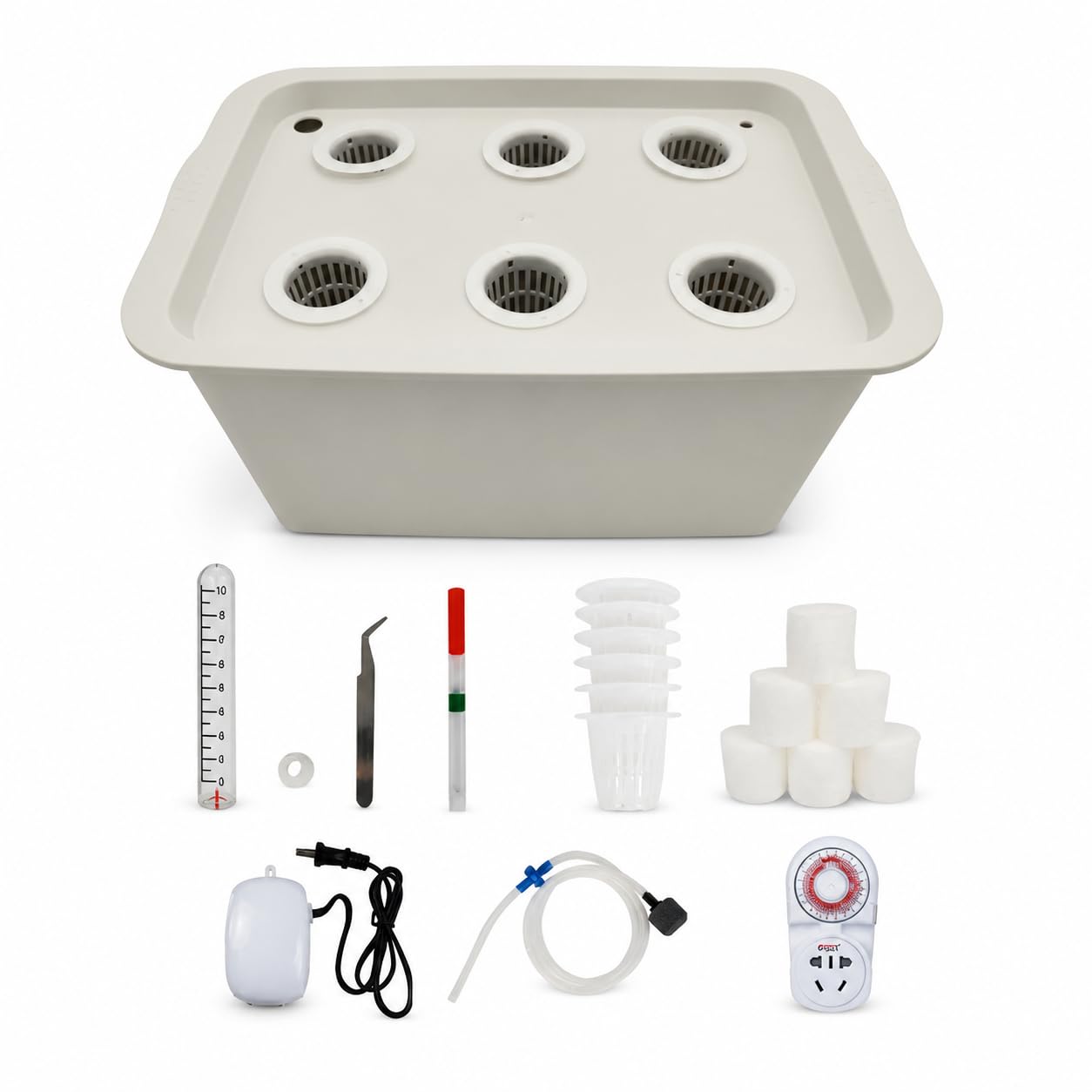 Kit Cultivo Hidropónico con ación, aireación y Temporizador