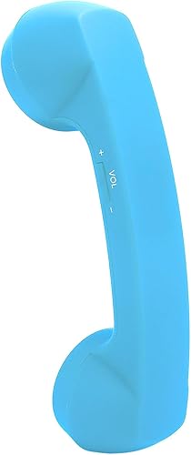 Dpofirs Auricular de teléfono retro Bluetooth, receptor de teléfono móvil inalámbrico con micrófono de altavoz HD, diseño inalámbrico recargable,