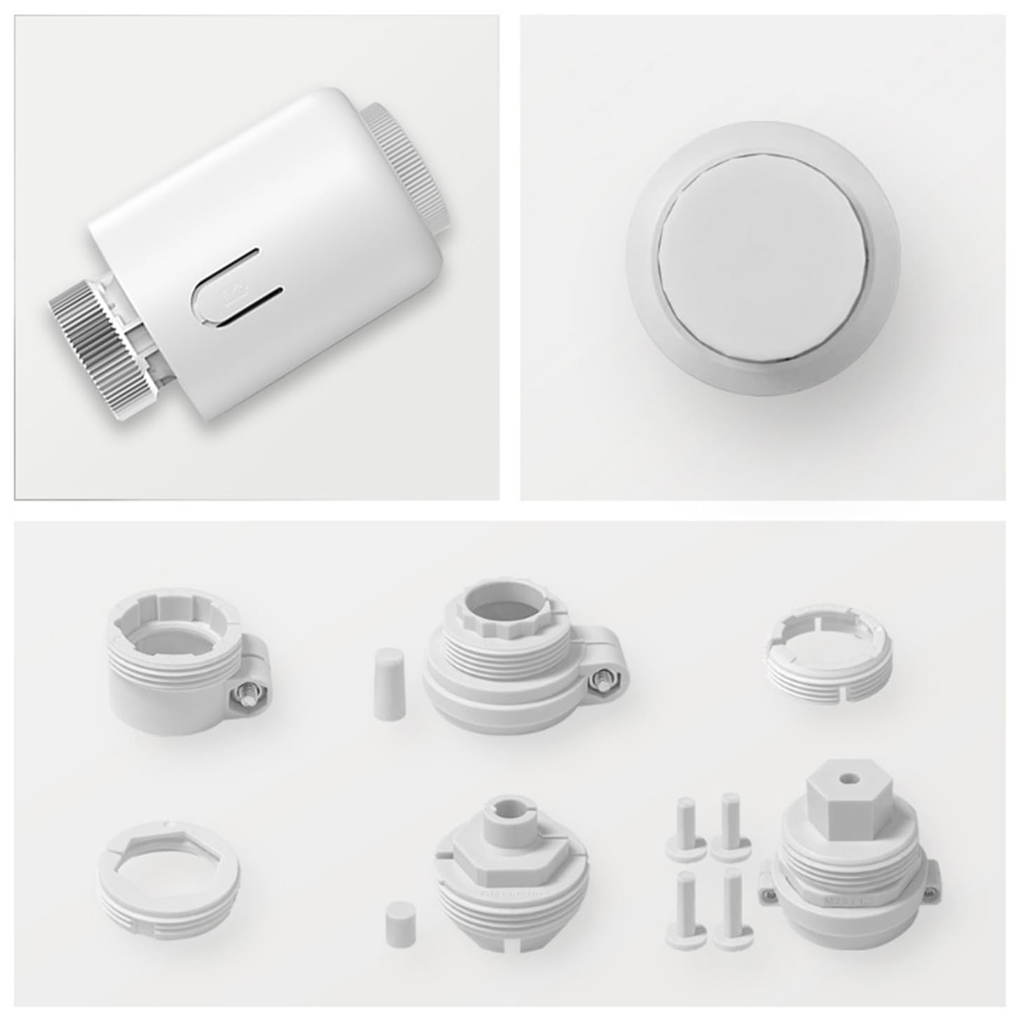 Valvola termostatica intelligente per radiatore: valvola termostatica programmabile, termostato Zigbee per regolazione della temperatura, controllo tramite app, hub Tuya Zigbee richiesto, Bianco