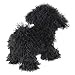 Apricot Lamb Stand Pudel Plüsch Spielzeug Plüschtier für Mädchen, Jungen & Babys Dog Puppy Flauschiger Stofftier zum Spielen Gemütliches Schmusetier Plüsch Hund schwarz