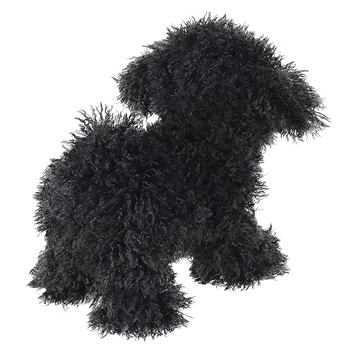 Apricot Lamb Stand Pudel Plüsch Spielzeug Plüschtier für Mädchen, Jungen & Babys Dog Puppy Flauschiger Stofftier zum Spielen Gemütliches Schmusetier Plüsch Hund schwarz