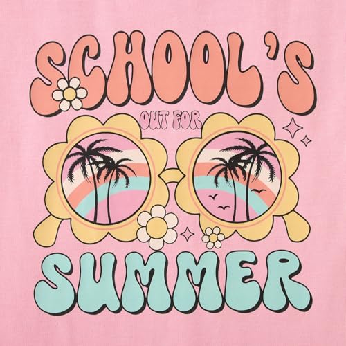 Image of CM C&M WODRO School's Out for Summer Shirt Girl Last Day of School T-Shirt Kids Cute Summer Vacation Short Sleeve Tees Top