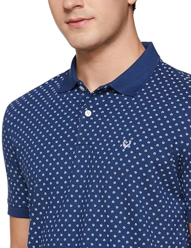 Image of Allen Solly Men's Cotton Polo T-Shirt | Printed Design | Regular Fit | Soft Comfortable Feel | Smart Casual Wear