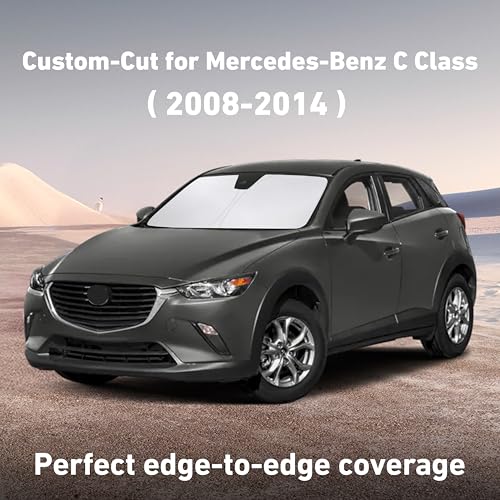Image of EcoNour Windshield Sunshade Compatible for Mazda CX-3 2016-2019 2020 2021, Sun Visor for Front Windshield & Window Sun Shade Cover, UV Heat Blocker & Protector, Car Accessories