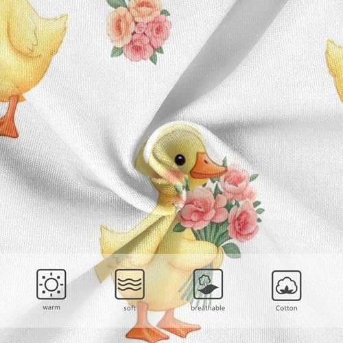 Cotton Toddlers Underwear Floral Cute Yellow Ducks Flowers Floral Cute Panties Girl Personalized Briefs Underpants 2t3