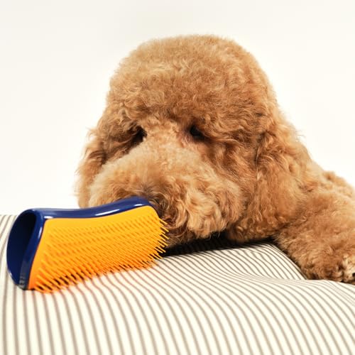 Tangle Teezer Pet Teezer Entwirrungsbürste für große Hunde – Hundebürste für Trocken- oder Badegebrauch – Die perfekte Bürste für Hunde – Marineblau & Orange