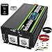 Produktbild FLAMEZUM 2000W Wechselrichter 12v auf 230v Reiner Sinus Spannungswandler Power Inverter Dual European AC Outlets & Dual USB mit LCD Display & Fernbedienung für Wohnmobil, Sonnenkollektor KFZ