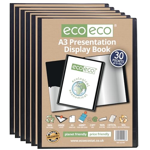 Porte-vues A3 eco-eco noir idéal pour protéger vos dessins et plans d'architecte