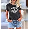 I'm Just WTF-ING My Way Through Life T-Shirt for Women Funny Sarcasm Saying Shirts Short Sleeve Casual Tee Tops (Dark Gray, X-Large)