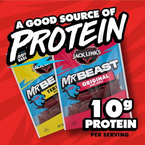 Jack Link's MrBeast Original and Teriyaki Beef Jerky - (6 Pack) 5.4 oz | Variety Pack - Bags - Ready to Eat Protein Snacks - Up to 10g Protein per Bag - Made with 100% Beef - image 4