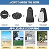 AKOZLIN Portable Pop Up Shower Tent Instant Privacy Dressing Changing Tent Outdoor Shower Room Camp Toilet Tent