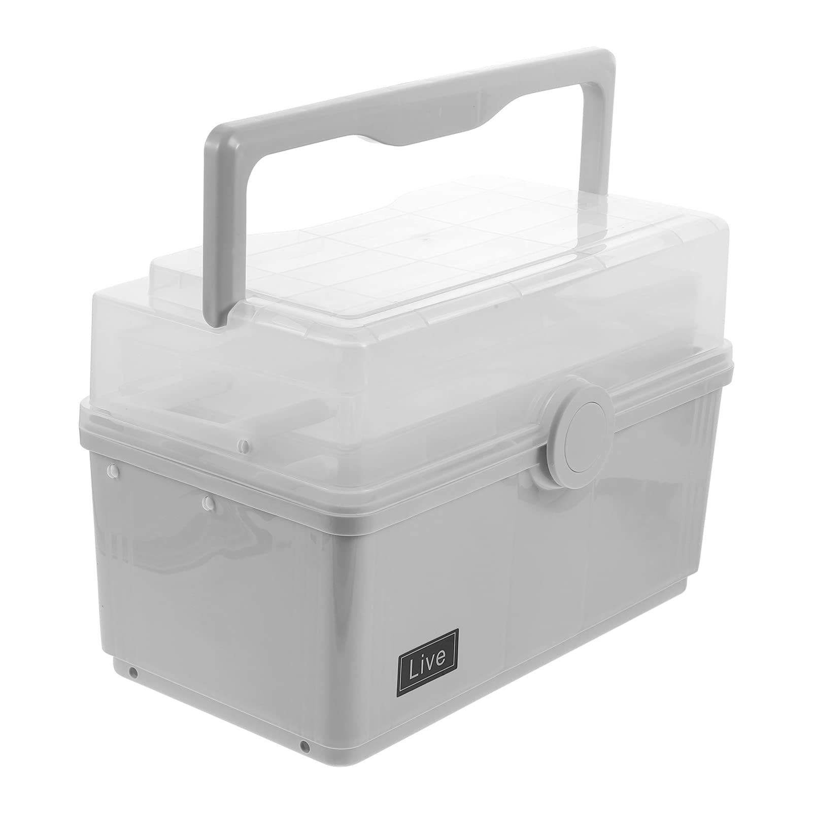 EXCEART Boîte Médicale Domestique Multi-couches en Plastique Portable et Multifonction pour Maison et Pique-niques en Plein Air Grand Espace de Rangement