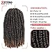 12 inch Spring Twist Crochet Braids Hair for Butterfly Locs Bomb Twist Crochet Hair Beyond Beauty Ombre Colors Synthetic Fluffy Hair Extension 3 Packs M1B/27