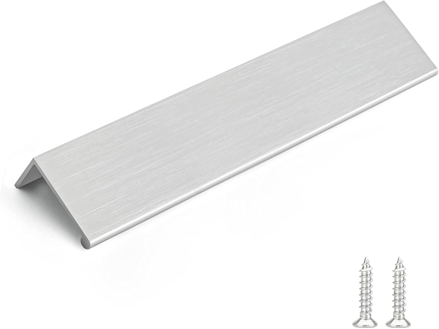 Rergy 10 Pack 7 1/2 INCH Cabinet Pulls Brushed Nickel Finger Pulls, Brushed Nickel Edge Pulls for Cabinet Kitchen Cabinet Edge Pulls, 192mm Cabinet Finger Pulls