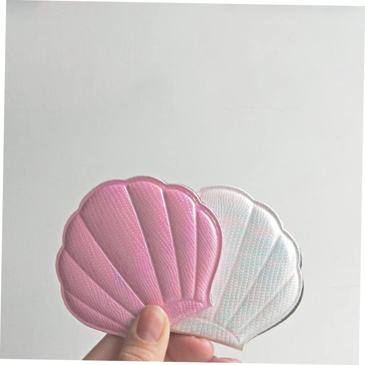 Healeved 6piezas Espejo De Maquillaje Portátil Doble Cara Forma De Concha Compacto y Ligero para Viajes y Uso Diario Aleatorios