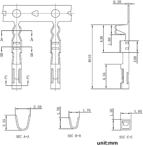 Miniatura 5 de 100 pares de clavijas macho y hembra de 0.100 in, 18-24 awg, kit de conector de cable de puente Dupont, conector de terminal de cable de crimpado